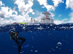 scuba diving boat